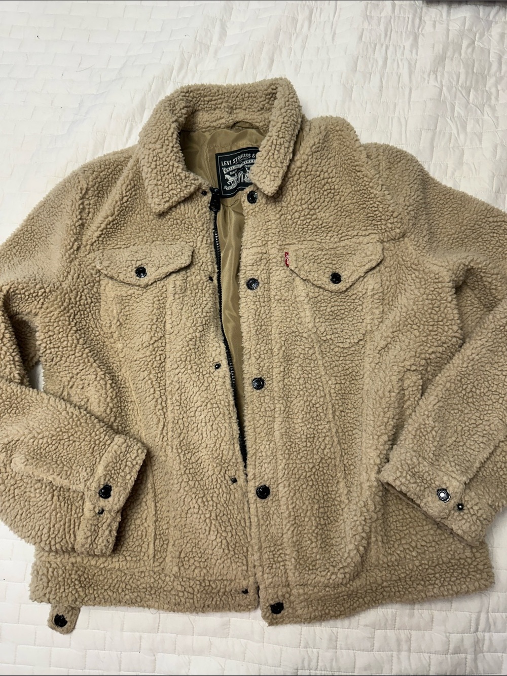Levi's Beige Sherpa Trucker Jacket